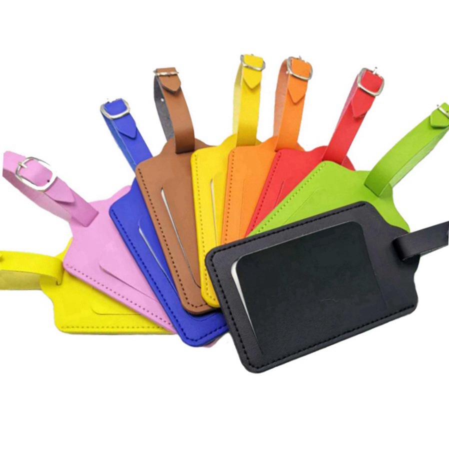 

9styles PU Leather Suitcase Luggage Tag Label Bag Pendant Handbag Portable Travel Accessories Name ID Address Tags check in card FFA2326