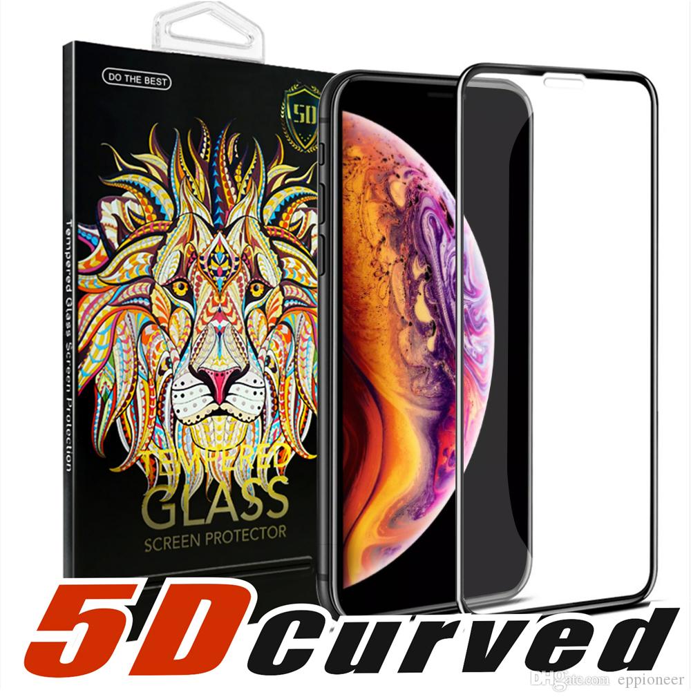 

5D Curved Full Cover Tempered Glass Screen Protector For NEW Iphone 11 pro max XR XS MAX Full Cover Film 3D Edge Screen Protector