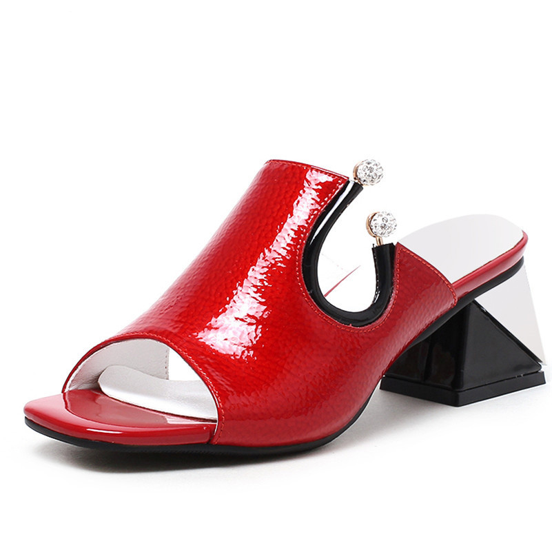 

Gladiator Sandals For Women New Fashion Genuine Leather High Heels Shoes Woman Fashion Dress Wedding Party Shoes, Black