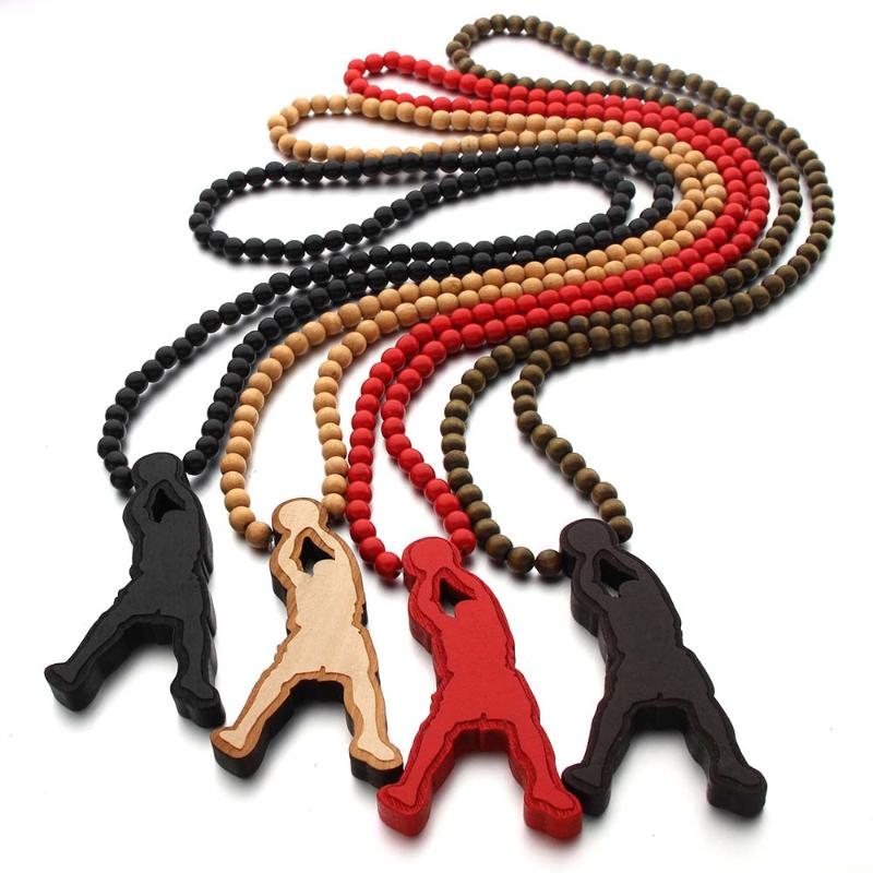 

Chains Wholesale Wood Bead Necklace Basswood Pendant Jewelry Drop Accessory