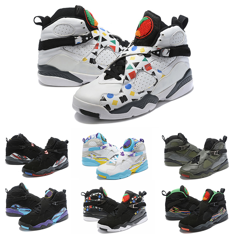 

2020 New jumpman 8 White Chrome Black Red Men Basketball Shoes 8s Trainers Sports Sneaker baskets des chaussures Men Zapatos US 8-13