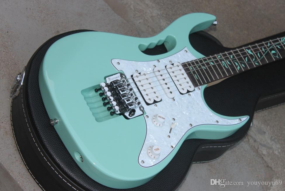Custom factory wholesale / retail best price, green electric guitar, provide customization