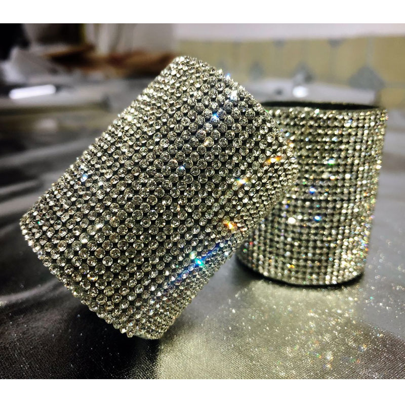 

Silver shiny full rhinestone hair accessories hair circle nightclub bar carnival stage wear, Gold