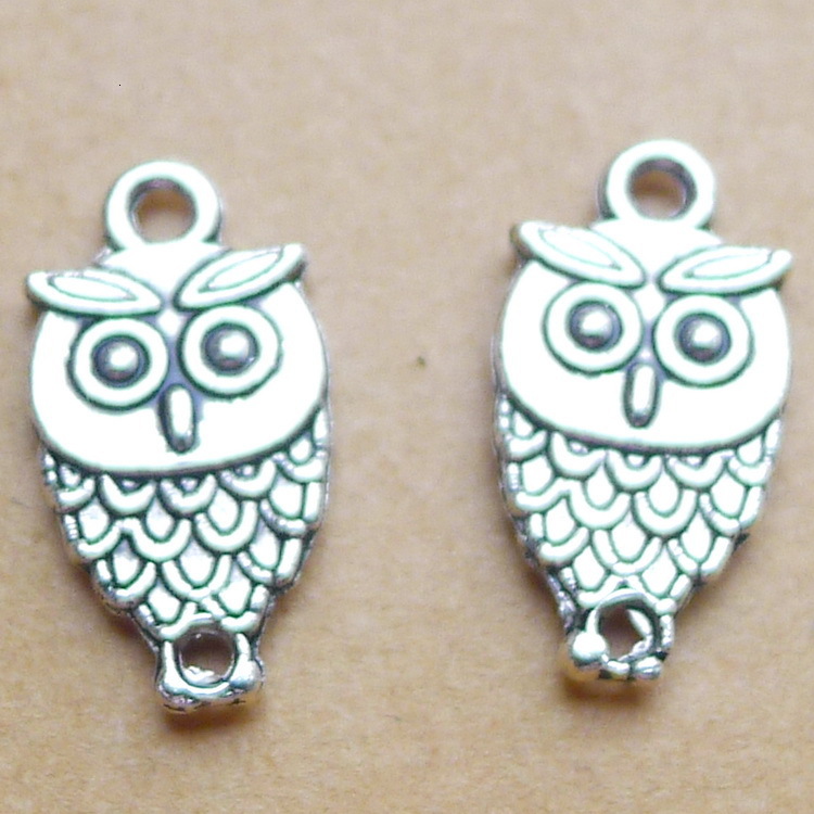

A2871 Ancient Silver 200 Individual / Package Combine Owl Diy Ornaments Parts 1 G