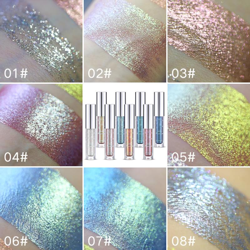 

Eye Shadow Selling Holographic Metallic Duochrome Glow Glitter Shiny Eyeshadow Pigment Waterproof Liquid Makeup, 08