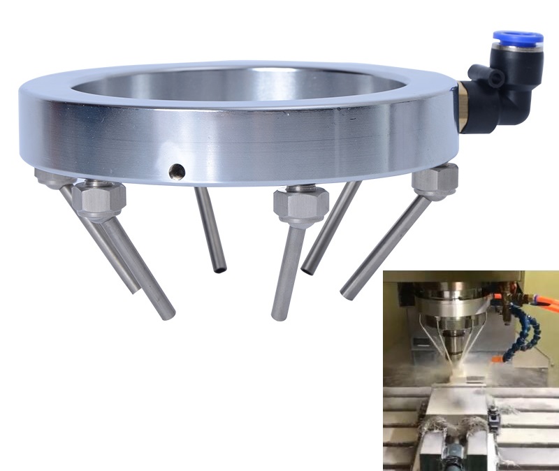 

Universal Water Coolant Spray Ring Round Water Cooling Valve With Multiple Metal Nozzles For Cnc Router Spindle Parts Dia.125/150/190mm