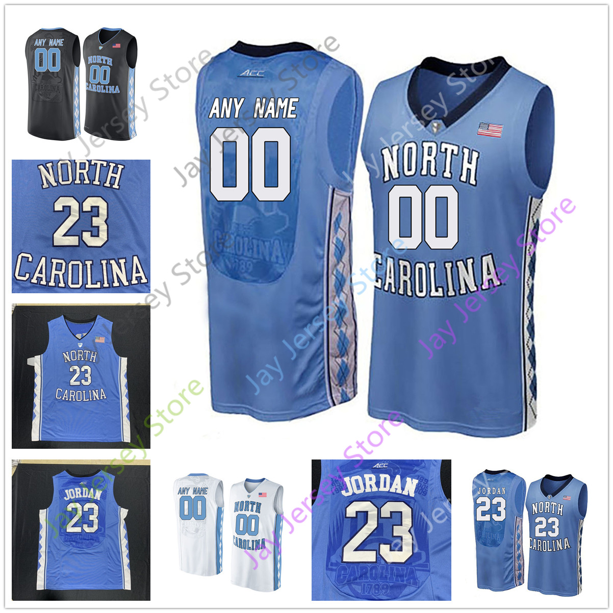 

Custom North Carolina Basketball Jersey College Cole Anthony Armando Bacot Jeremiah Francis Anthony HarrisCarter Stackhouse Wallace Worthy, Black