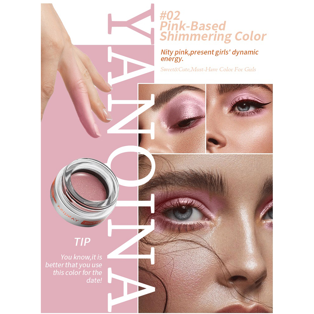 

New Shimmer Charming Eyeshadow Palette Face Highlight Make up Palette Shimmer Eyeshadow Nude Cosmetics Beauty Makeup, Light yellow