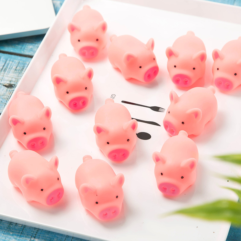 

Mini Rubber Pig Bath Pig Pvc with Sound Floating Pig Baby Bath Water Toy for Swimming Beach Gift for Kid