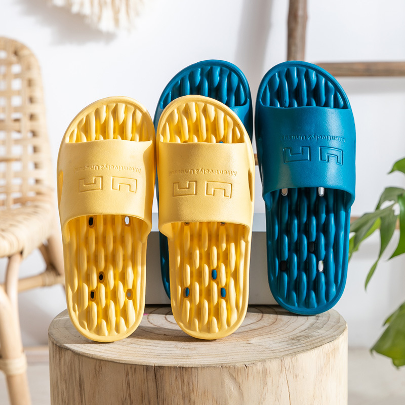 

Summer Slippers 2020 Indoor Non-slip Massage Shoes Unisex Solid Soft Bottom Couple Slippers Home Sandals Men Massage flip flop