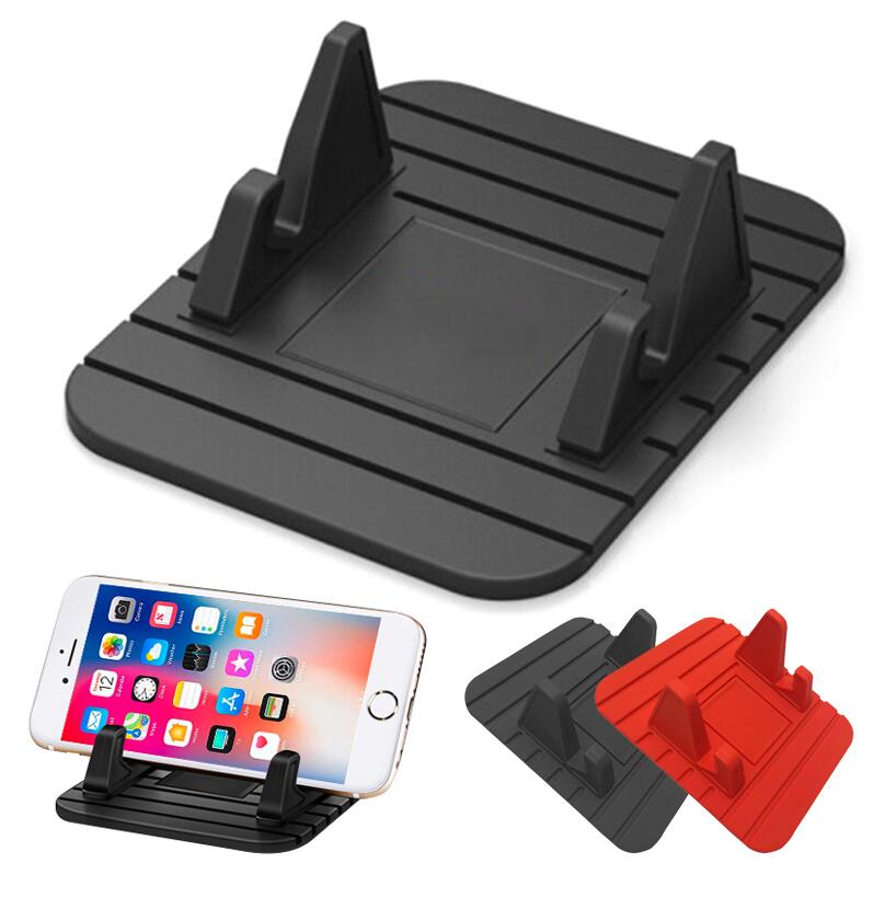 

Soft Silicone Mobile Phone Holder Car Dashboard GPS Anti Slip Mat Desktop Stand Bracket for iPhone 11 Samsung s20 Tablet, Black