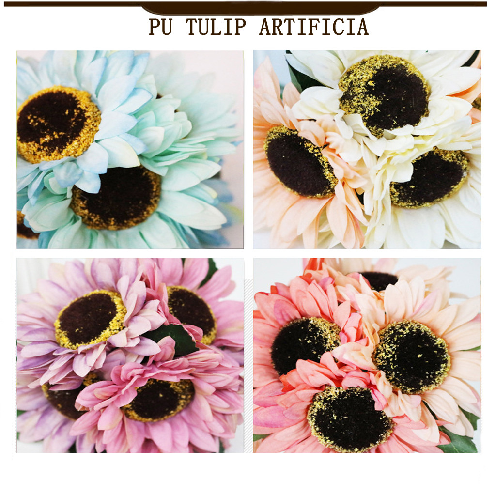 

25CM Fake Sunflowers Silk Flowers Table Centerpieces Arrangements Home Indoor Wedding Decorations SLWQ
