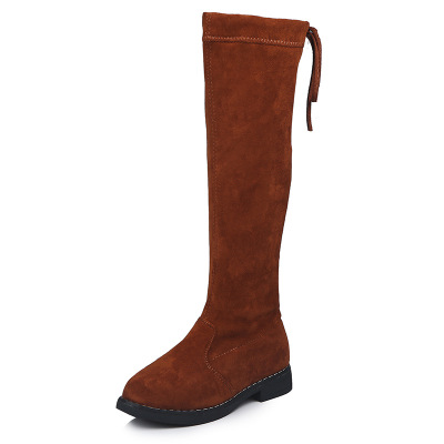 

2020 Children Brand Over The Knee Boot Kids Solid Color Boots Girls Luxury Flat Shoes Girls Designer Jackboot 2020 New Spring Fashion, Red