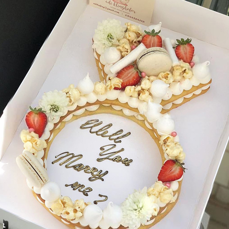 

Diamond Ring Shape Cake Mould PET Cake Cookie Fondant Chocolate Decorating Molds 8/10/12/14inch Kitchen Baking Accessories