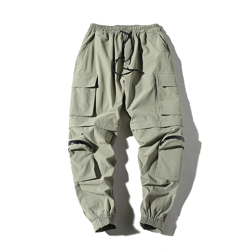 

2020 Autumn Men Cargo Pants Streetwear trousers Jogger Casual Mens Sweatpants Pants Men Harem, Khaki