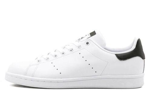 

Fashion Men Women White Casual Shoes Green Black White Blue Red Pink Silver 12 Color Men's Stan Leather Flats Shoe 36-45