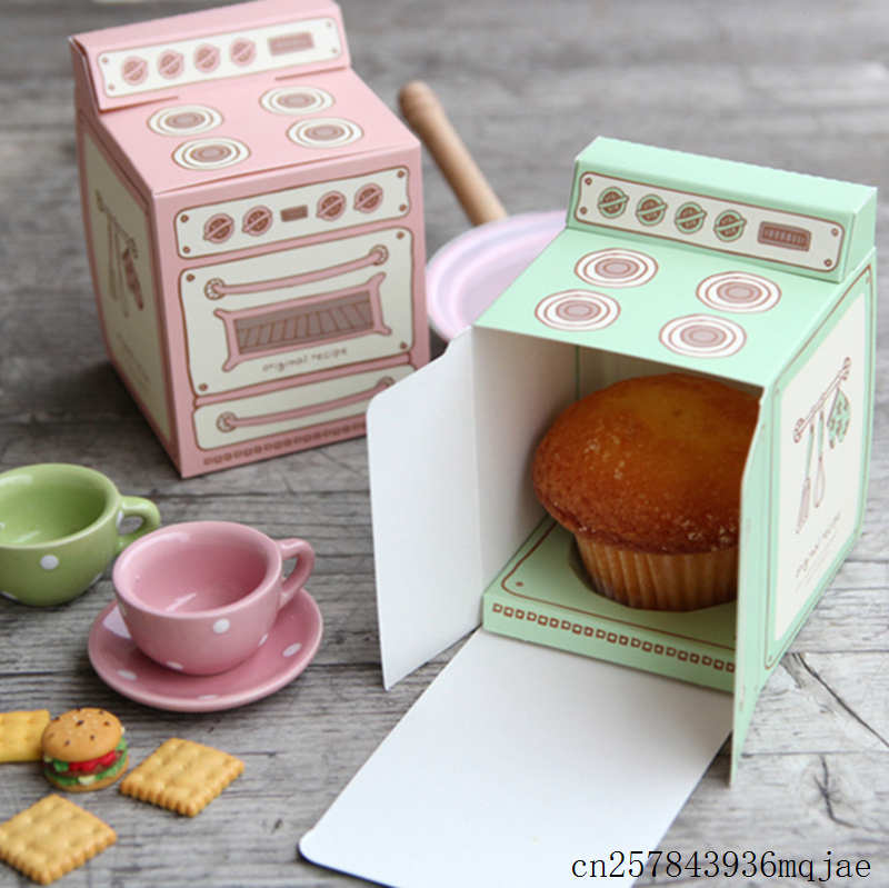 

Vintage Oven Gift Boxes Cupcake Box Muffin Box Party Wedding Favor