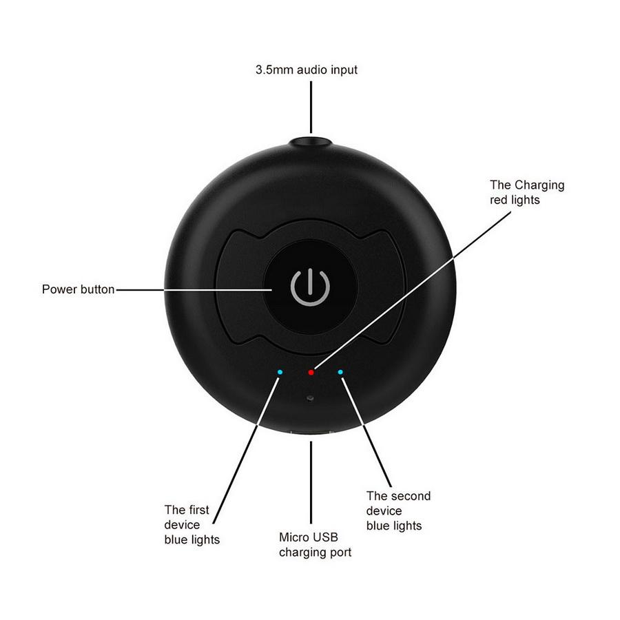 2020 Multi Point Wireless Audio Bluetooth Transmitter Music Stereo