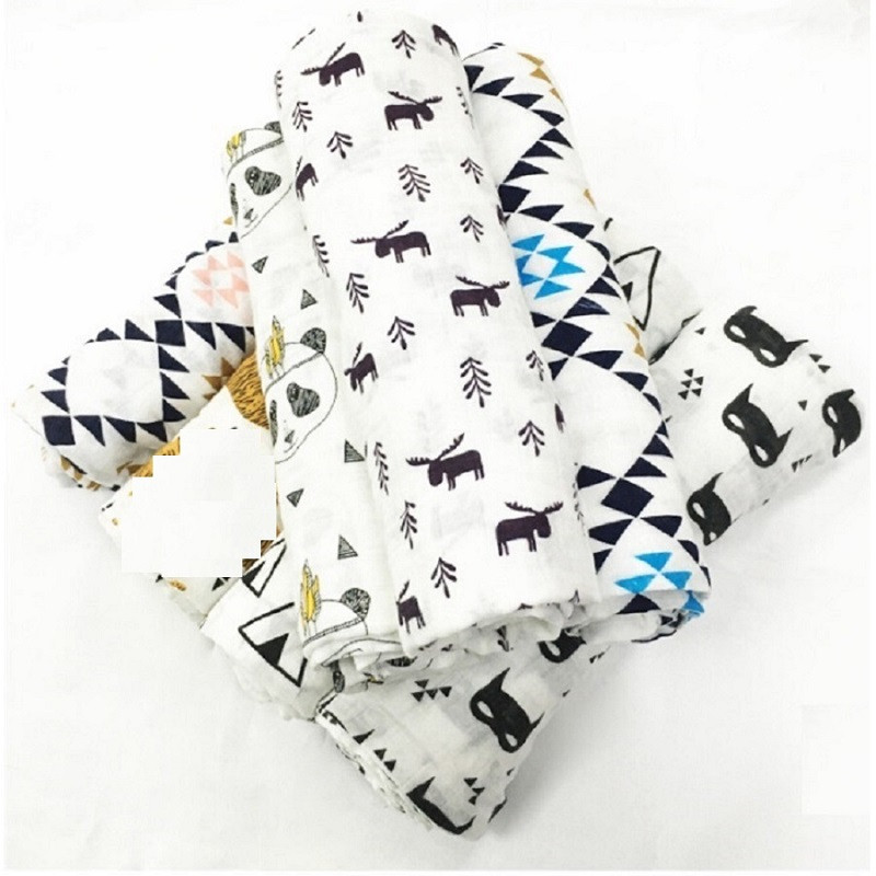100 organic cotton baby muslin swaddle baby blanket burping cloth stroller cover gender neutral baby blankets-image-472419175