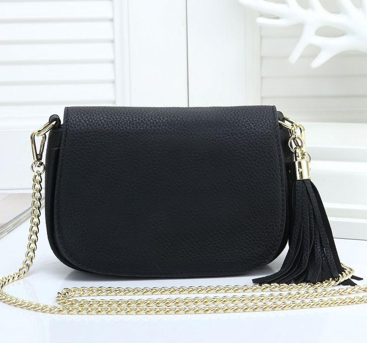 

High Quality New Fashion Women Shoulder Bag Soho Bag Disco Cross body Pure Color Flap messenger Chain Bag Handbag Purse, Pink