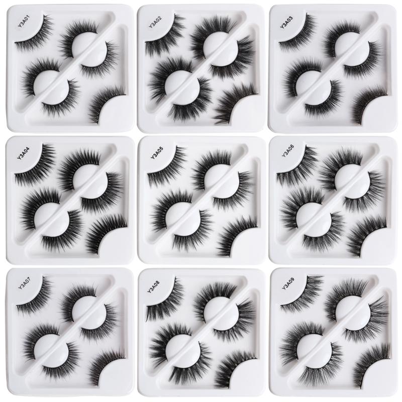 

3 Pairs Mink Eyelashes Natural/Thick 3D Faux Lashes Natural False Eyelash HandMade Eyelashes Makeup Tool Extension Fake Lashes