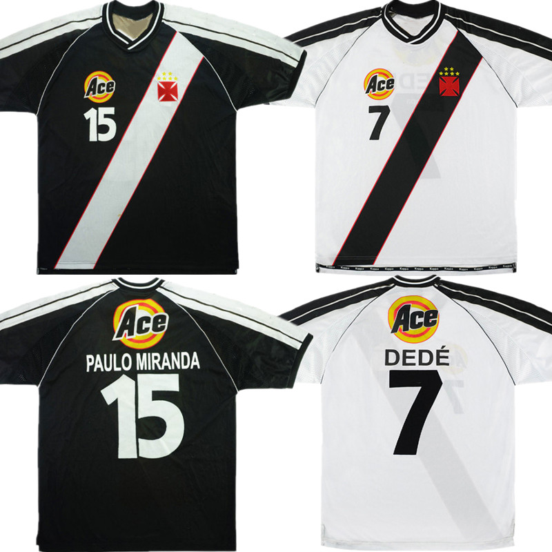 

Retro Vasco da Gama RJ Soccer Jersey DEDÉ ROMÁRIO PAULO MIRANDA football shirt LUIZAO JUNINHO ancient maillot, 1999