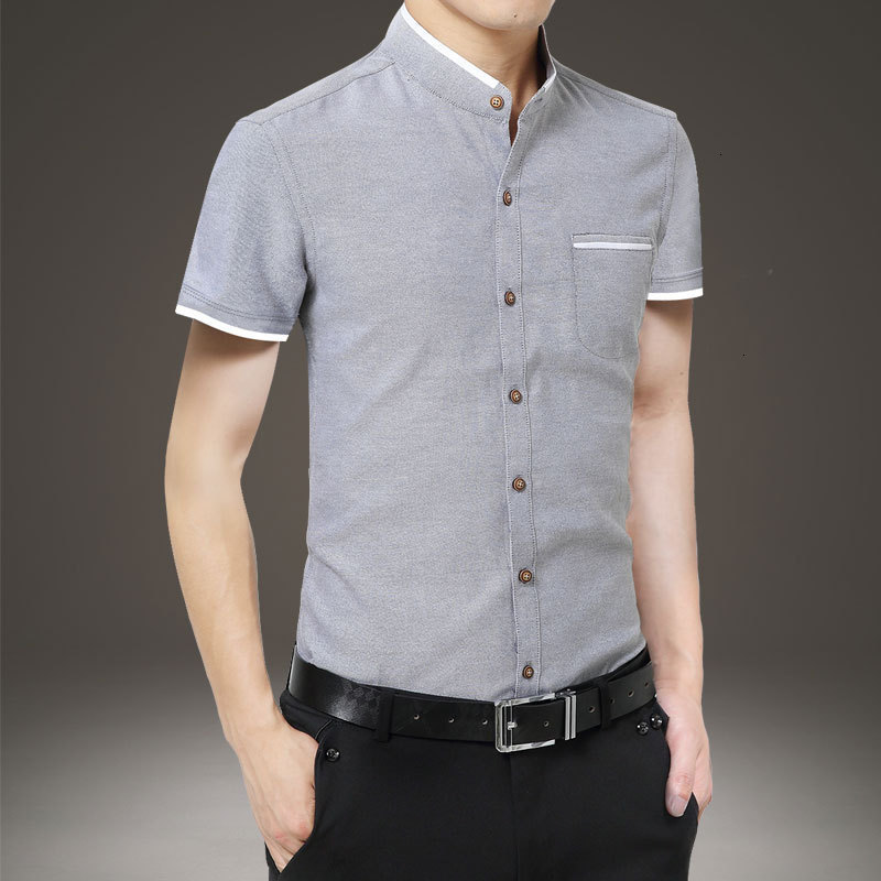 camisas grises para hombre