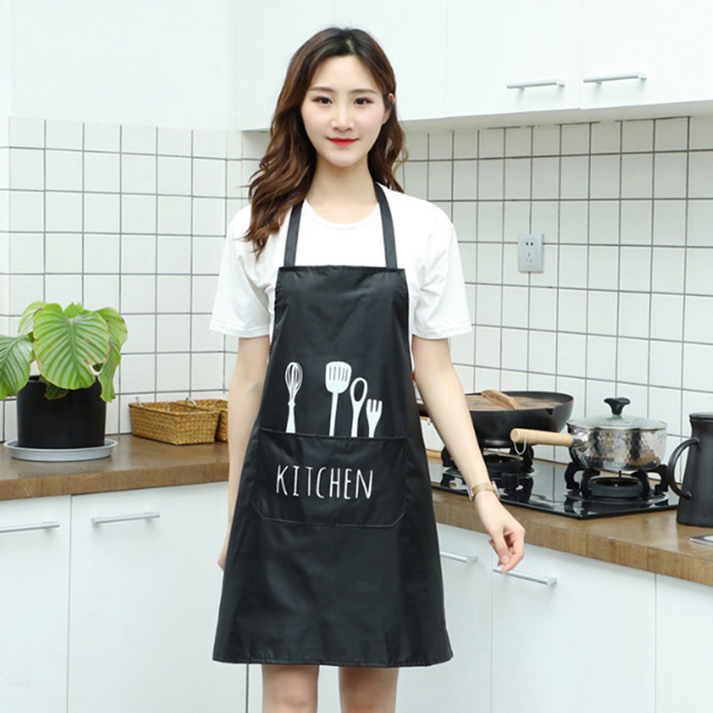 

1Pc Striped Waterproof fabric Apron Woman Adult Bibs Home Cooking Baking Coffee Shop Cleaning Aprons Kitchen Accessory