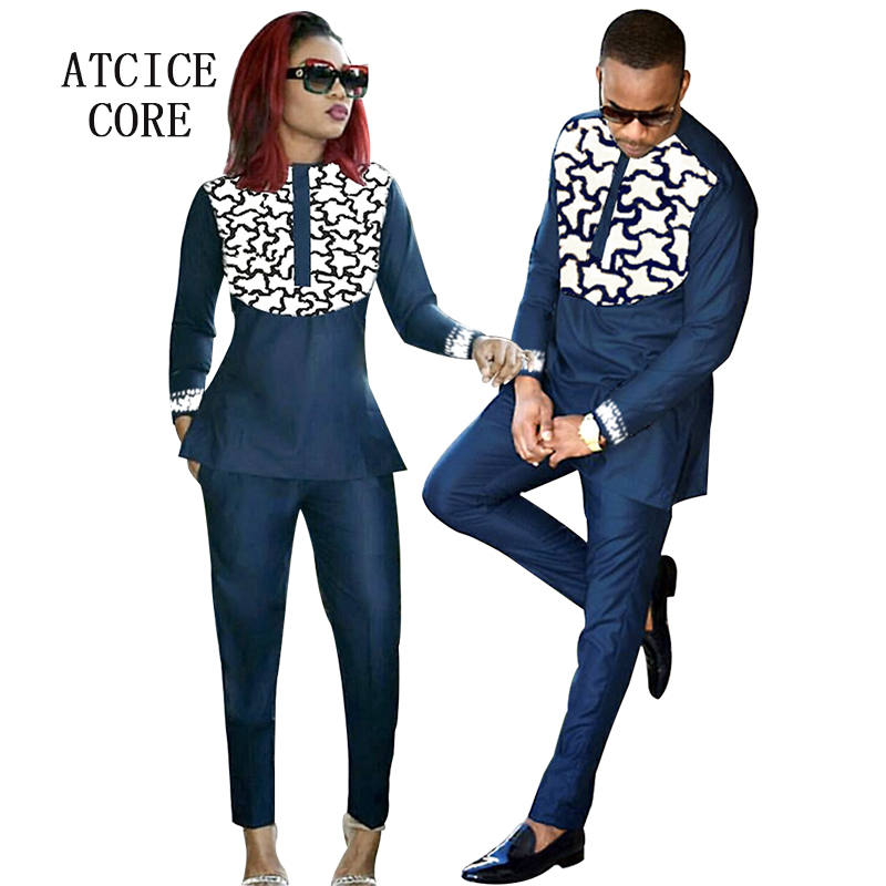 

african clothing Husband and wife wear african bazin riche embroidery dashiki free shipping clothes