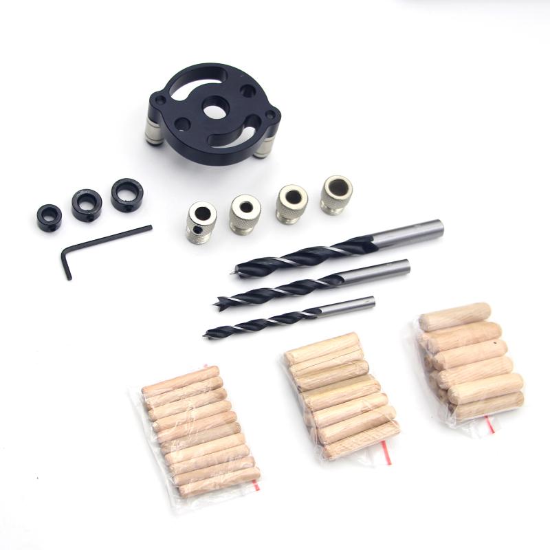 

Straight Hole Puncher Set Locator 6/8/10mm Self-centering Round Dowel Splicing Drilling Positioner Opening Woodworking Tools