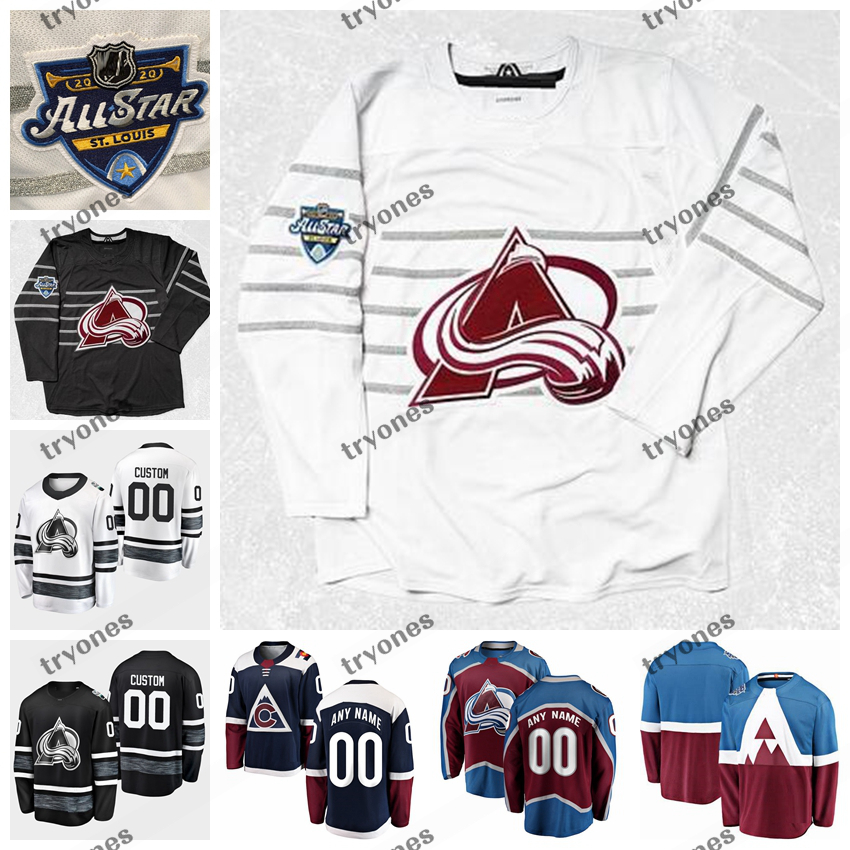 

2020 All Star Game 29 Nathan MacKinnon Customize Colorado Avalanche Hockey Jersey 92 Landeskog 96 Rantanen Makar Johnson Graves Girard Kadri, 2019 black
