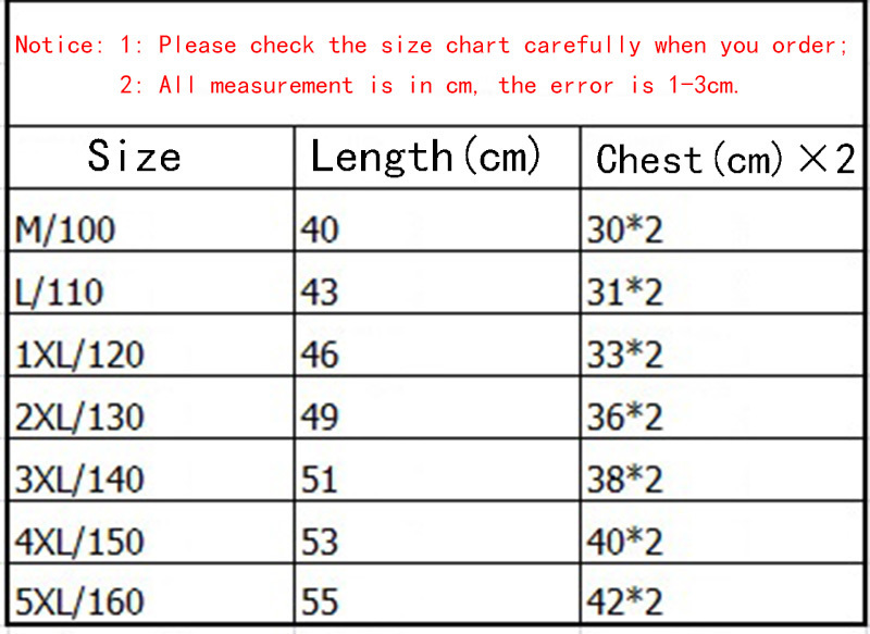 4t Size Chart