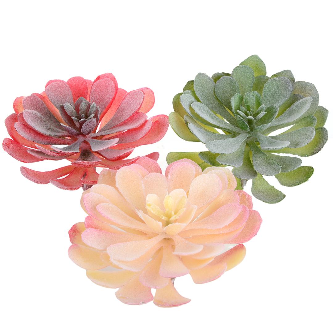 

Height=14cm Diameter=12cm Large Lotus Artificial Flower Succulents Plants for Home Garden Decoration DIY Plants Wall Accessories, White