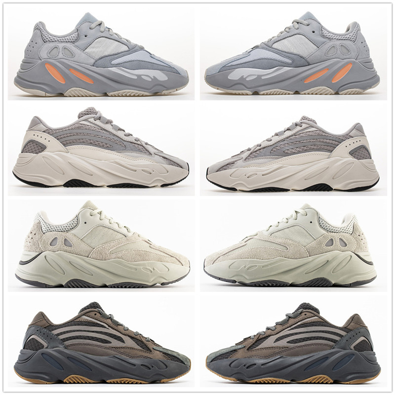 

WITH BOX 700 V2 Static 3M Salt Inertia Analog Geode Mauve Wave Runner Running Shoes Mens Women Kanye West Solid Grey Triple Sneakers