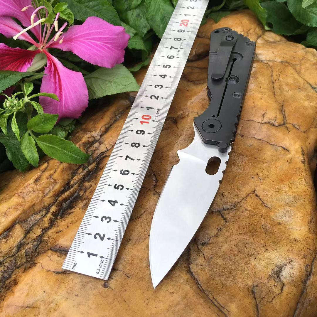 

China Custom Titanium Folding Hunting Pocket Knives D2 Tactical Knife Titanium Carbon Fiber Handle Stone Wash EDC Rescue Knife