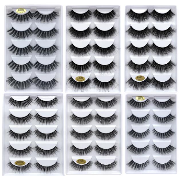 

New Arrival mink lashes thick natural long mink 3D hair false eyelashes handmade reusable fake lashes 6 styles available drop shipping