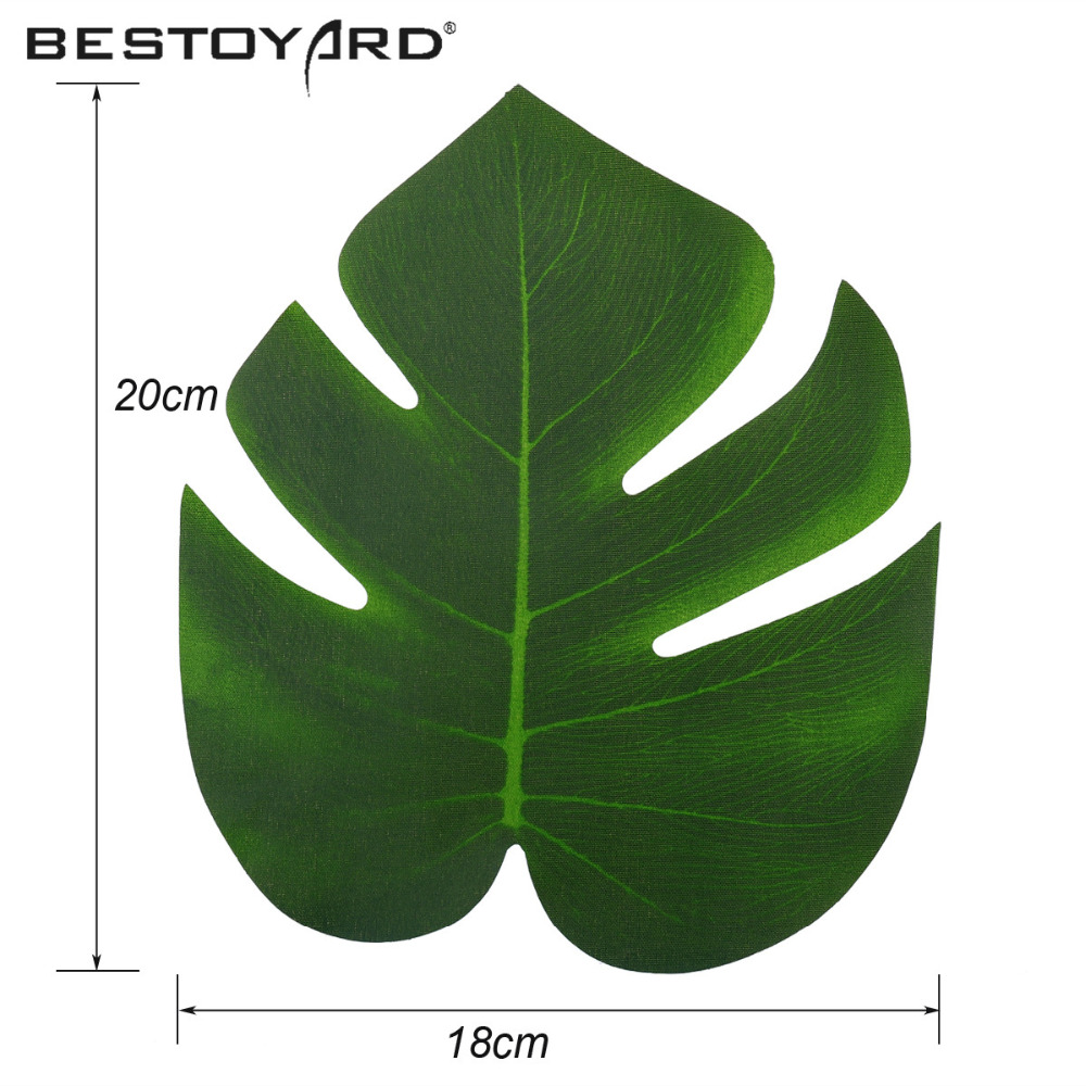 

Artificial Tropical Palm Leaves Simulation Leaf For Hawaiian Luau Party Jungle Beach Home Garden Decoration