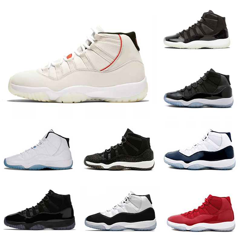 

Platinum Tint Cap and Gown prom night XI 11s 11 Men Light Bone women Basketball Shoes space jam Mens outdoor Sports sneakers 36-47