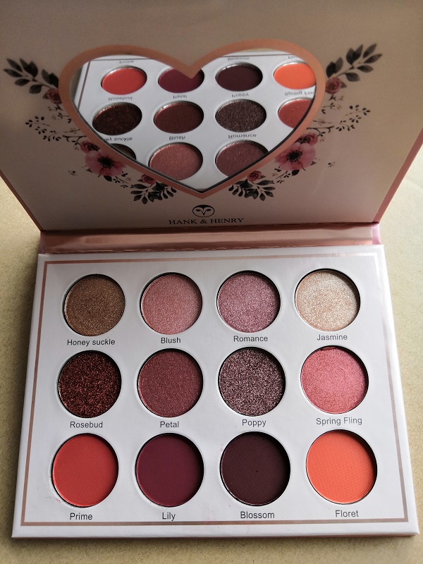 

Makeup Palette Eye Shadow EYE BLOOM HANK HENRY Palette 12 color waterproof eyeshadow, Multi