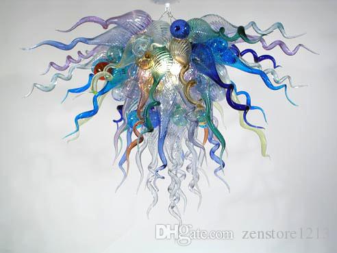 

Chihuly Style 100% Blown Glass Modern Art Chandelier Light Moroccan Hanging Light Fancy Glass Pendant Lights for Restaurant