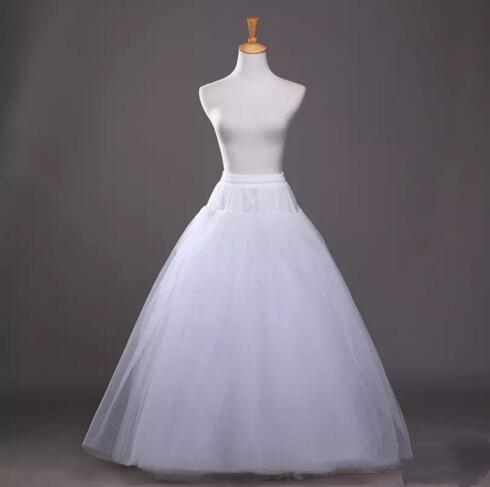 

Organza Tulle Ball Gown Bridal Petticoat 2019 4 Layers Wedding Petticoat New Dance Wear For Gowns, White