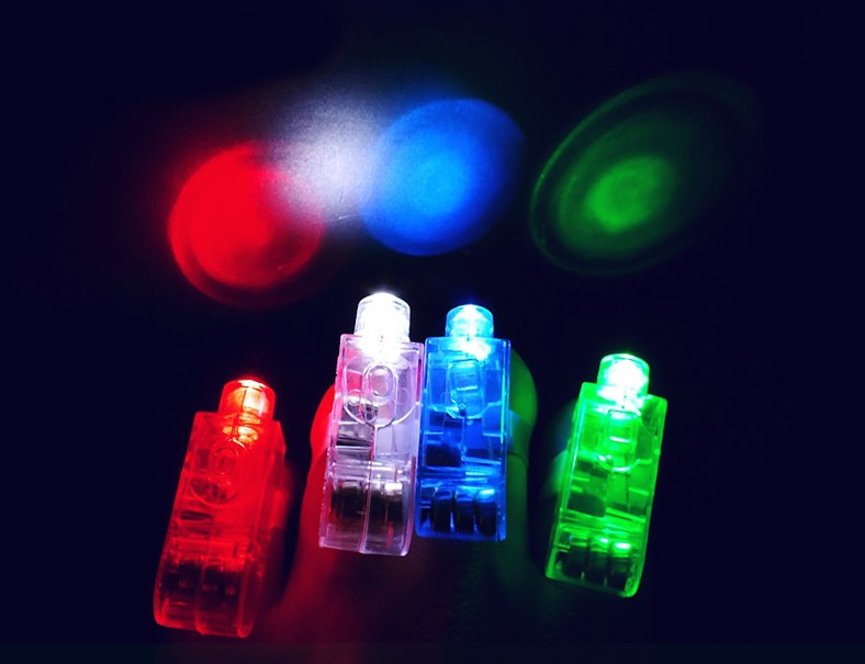 

LED Finger Lamp LED Finger Ring gifts Lights Glow Laser Finger Beams LED Flashing Ring Party Flash Kid Toys 4 Colors