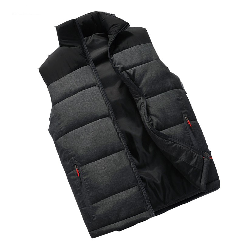 Gilets pour hommes gilet hiver veste sans manches hommes chaud vers le bas gilet vestes sans manches manteau grande taille 4XL