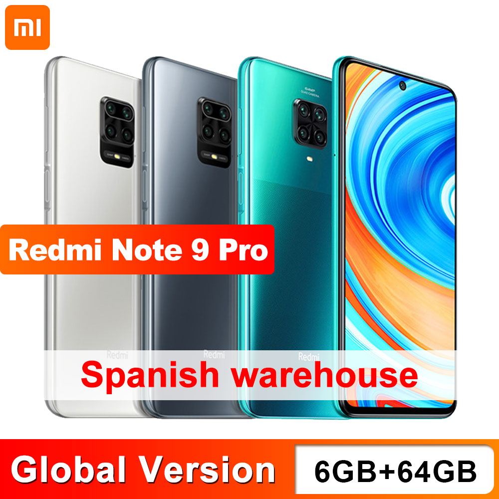 

Global Version Xiaomi Redmi Note 9 Pro 6GB 64GB NFC Smartphone Snapdragon 720G Octa Core 64MP Quad Camera 6.67" Screen 5020mAh