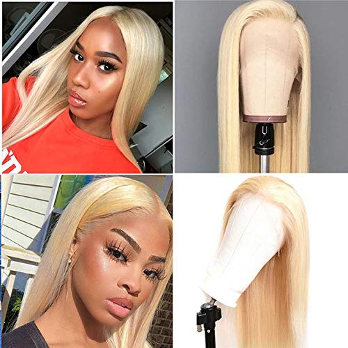

9A HD Transparent Lace Wig Human Hair Lace Frontal Wigs 613 Blonde Straight Hair 13x4 Invisible Pre Plucked Natural Hairline, Customize