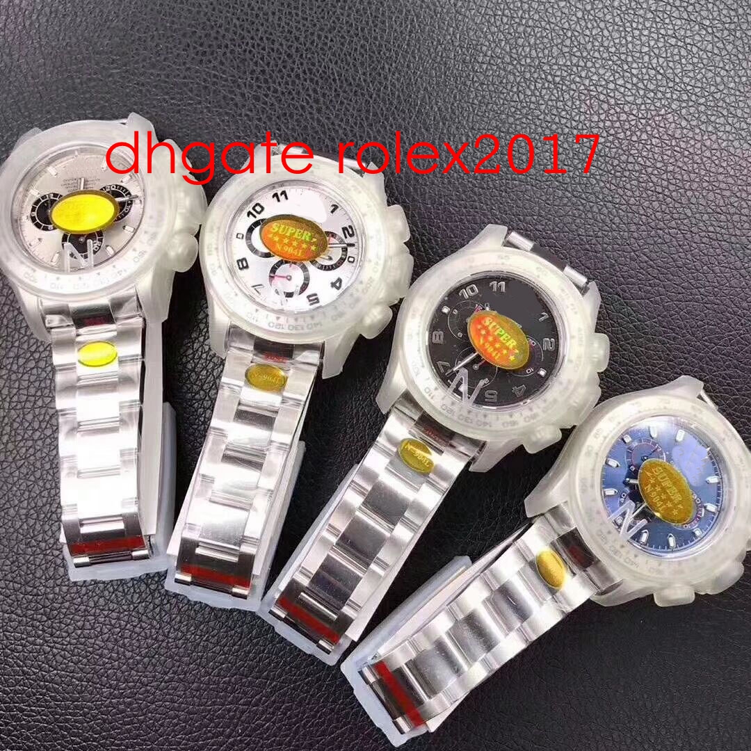 

4 Color N Factory 904L Steel Swiss CAL.4130 Chronograph Working 40mm Cosmograph 116506 116520 Ceramic Automatic Mens Watch Watches