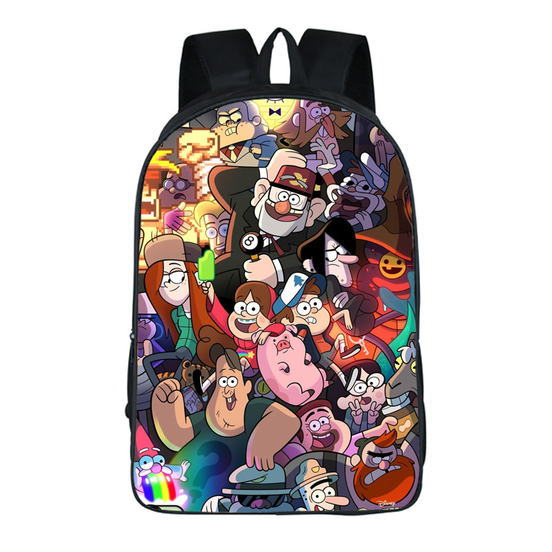 UK Gravity Falls Backpacks Anime School Bags Rucksack Travel Laptop Cartoon Gift