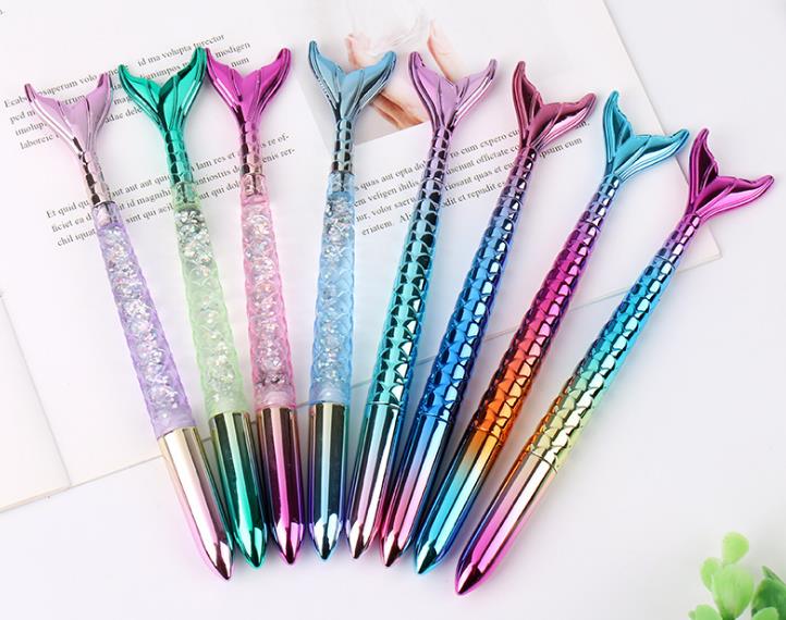 

Mermaid Gel Pen Gift Stationery Cartoon Fish Rollerball Pens School Office Business Writing Supplies Students Prize black blue ink