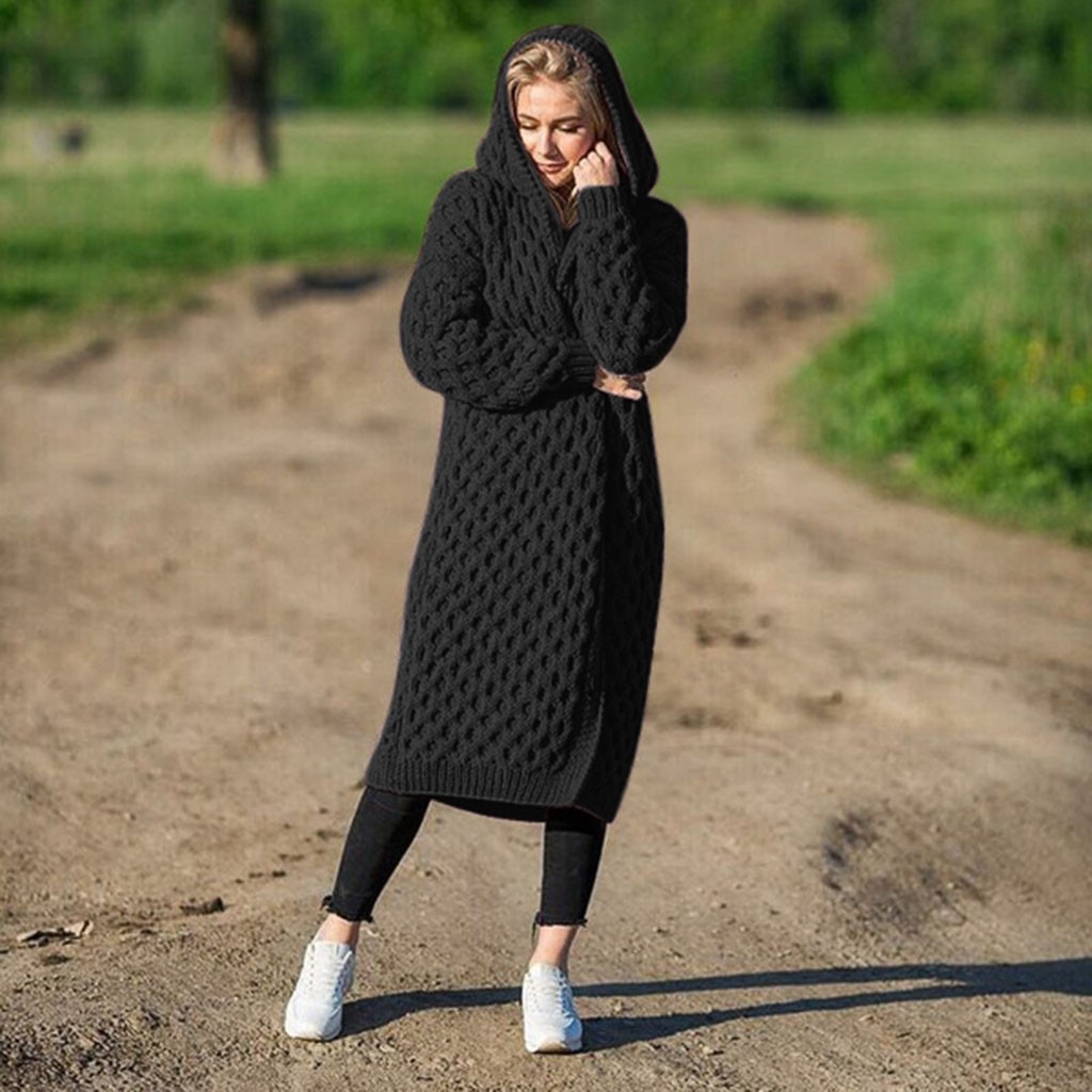 H Sweater Mujer Invierno Con Capucha Outwear Umbilical Twist H Sweater Mujer Invierno Con Capucha Outwear Umbilical Twist
