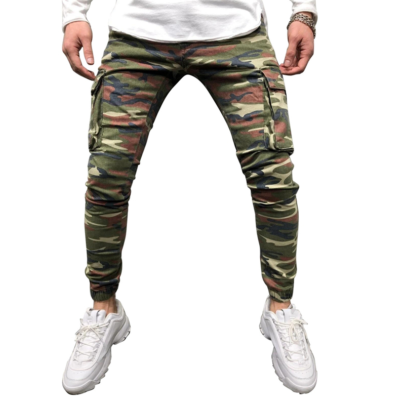 

2020 New Men Cargo Pants Trousers Camouflage Casual Pants Hip Hop Mens Joggers Trousers Male -3XL, As pic